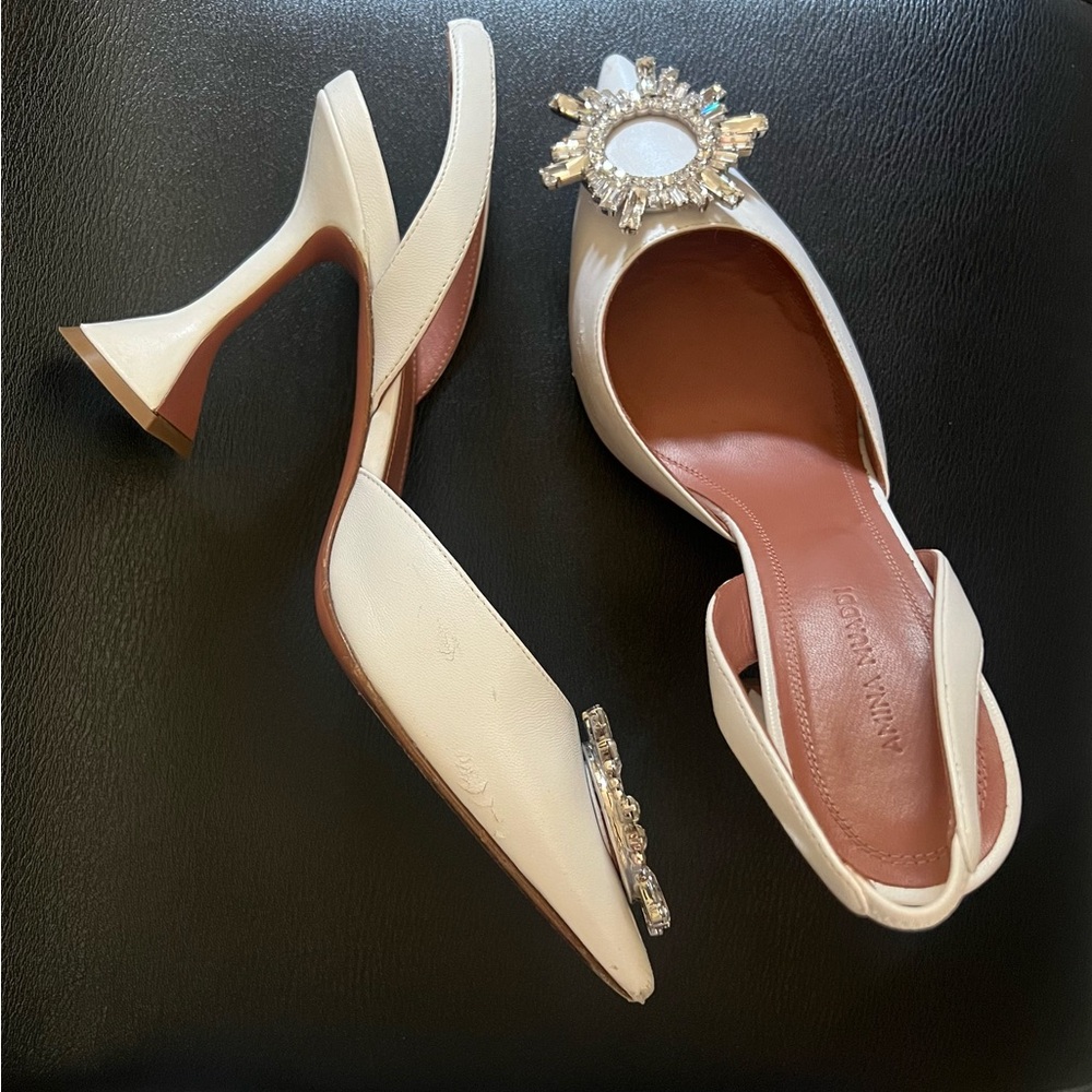 Amina Muaddi
Begum Glass Pointed Toe Slingback Pump (Women) - Picture 4 of 11